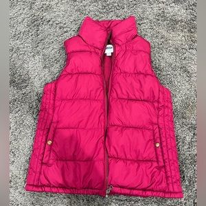 Pink puffer vest